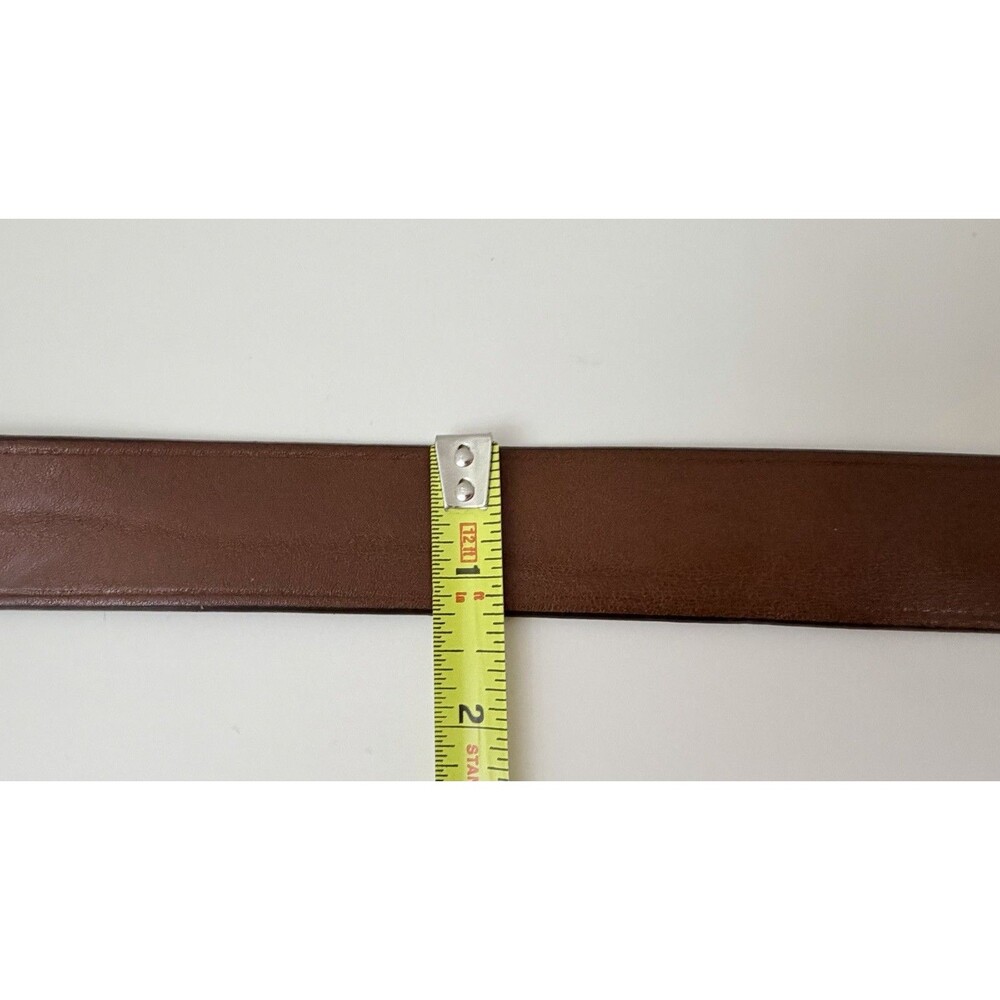 Madewell Women’s Brown Leather Belt Pecan Brass Buckle Small B3052 Adjustable - Picture 6 of 12